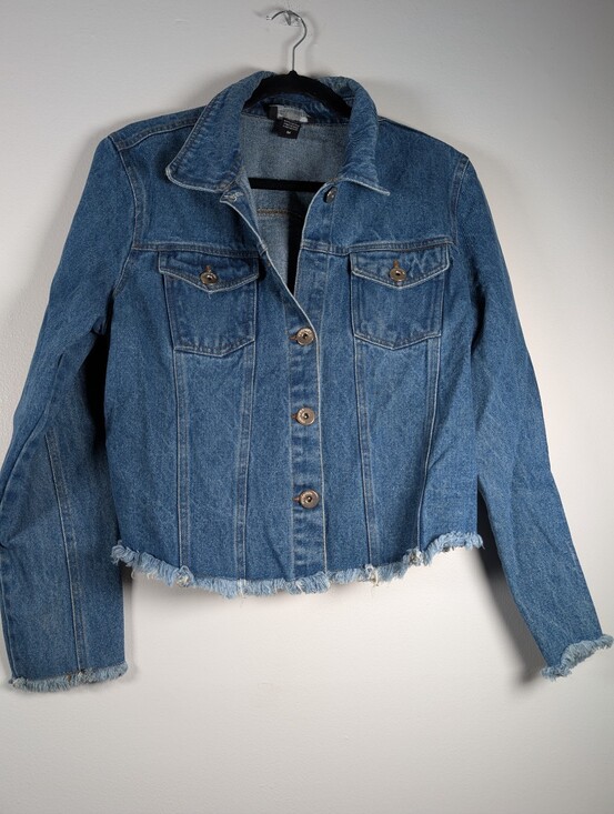 Eighty Eight Jackets & Blazers - Eighty Eight Blue Denim Jacket with Contrast Stitching **Missing Button**